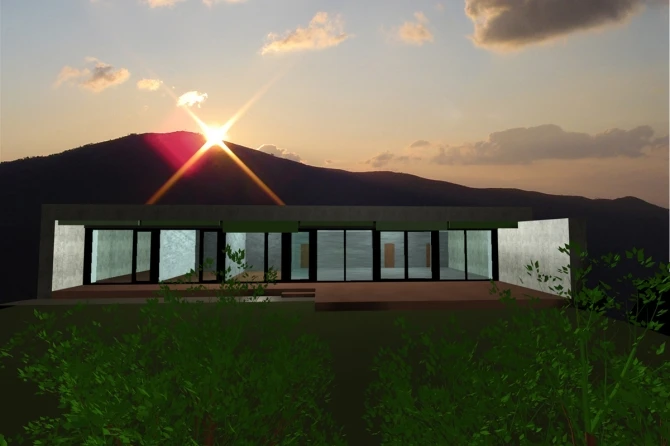 Rodinný dům ve svahu